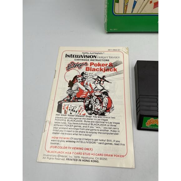 1979 Mattel Intellivision Las Vegas Poker & Blackjack Game COMPLETE, Tested - Picture 3 of 10